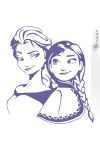 Sticker Anna et Elsa