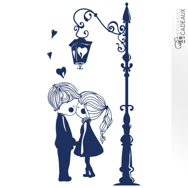 Sticker Le lampadaire des amourettes