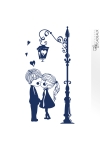 Sticker Le lampadaire des amourettes