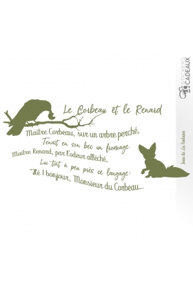 Sticker Le corbeau et le renard