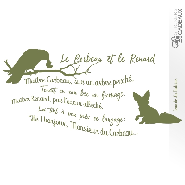 Sticker Le corbeau et le renard