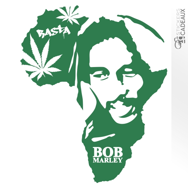 Sticker Bob Marley Rasta Pop