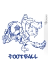 Sticker Footballeur Manga