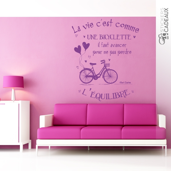 Sticker La vie est comme une bicyclette