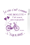 Sticker La vie est comme une bicyclette