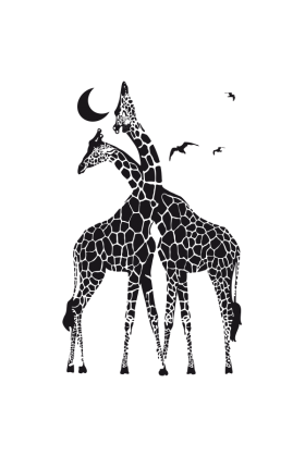 Sticker La danse des girafes
