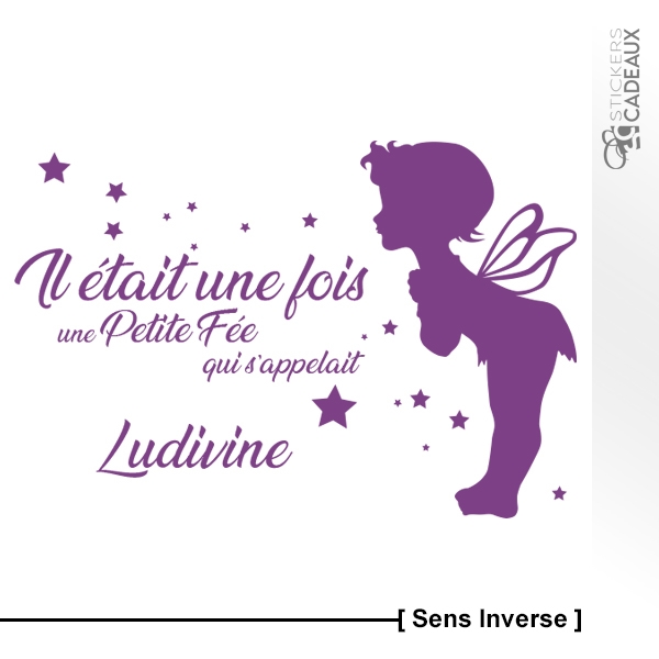 Sticker personnalisable Petite Fée du bonheur