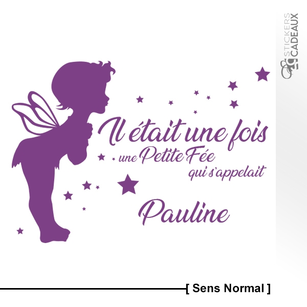 Sticker personnalisable Petite Fée du bonheur