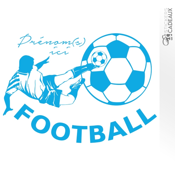 stickers silhouette football chiffre et prénom personnalisés – kidyhome