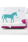 Sticker personnalisable Cheval au clair de lune