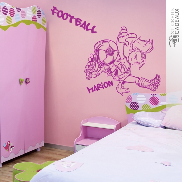 Sticker Footballeur personnalisable Manga Mixte