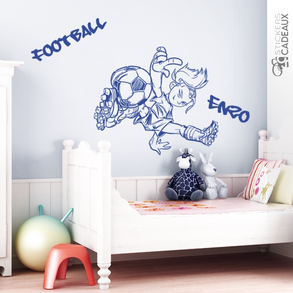 Sticker Footballeur personnalisable Manga Mixte