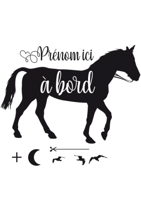 Autocollant Enfant à bord Cheval