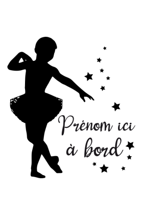 Autocollant Petite danseuse à bord