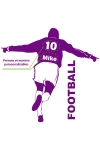 Sticker Footballeur le bonheur est dans le but personnalisable