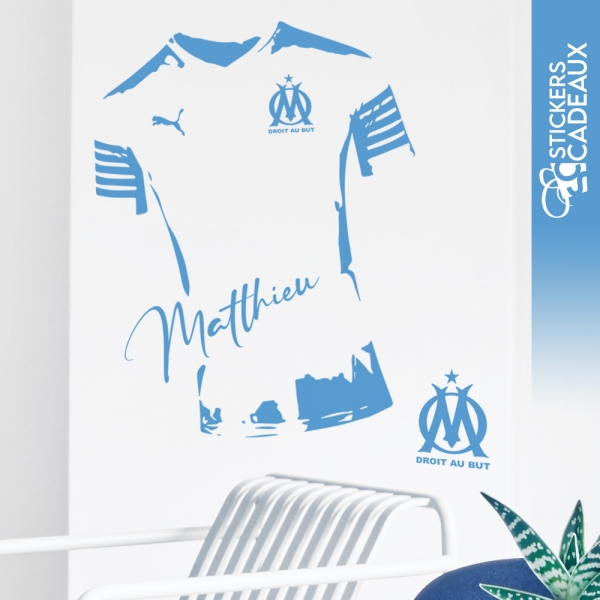 Sticker Maillot OM - Maillot Olympique de Marseille Personnalisable