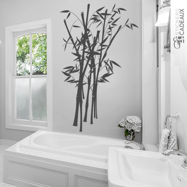 Sticker salle de bain bambou - TenStickers